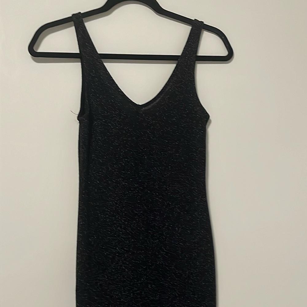 Metallic Sleeve Dress
